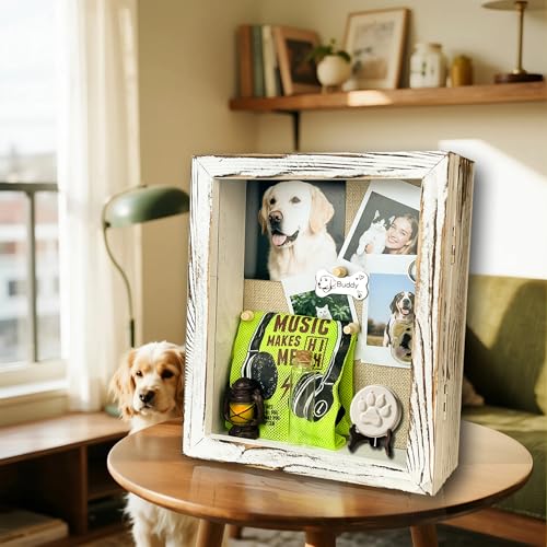 Image of White Shadow Box Frame 8x10 Shadow Boxes 2.6 inch Interior Depth Memorial Shadow Box Display Case with Linen Back for Handicrafts,Flowers, Picture Frames, Medals, Coins, Pins Collection and More