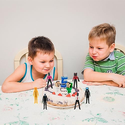 IOSCDH 8pcs Skibidi Figurine Decorazioni