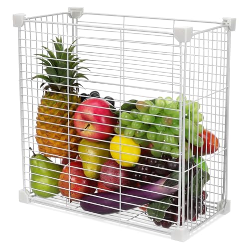 PRETYZOOM Organiseur De Congélateur en Fil Métallique 37X37X19 Cm Séparateur Congélateur Et Bac Rangement Frigo Panier Grillagé Multifonction pour...