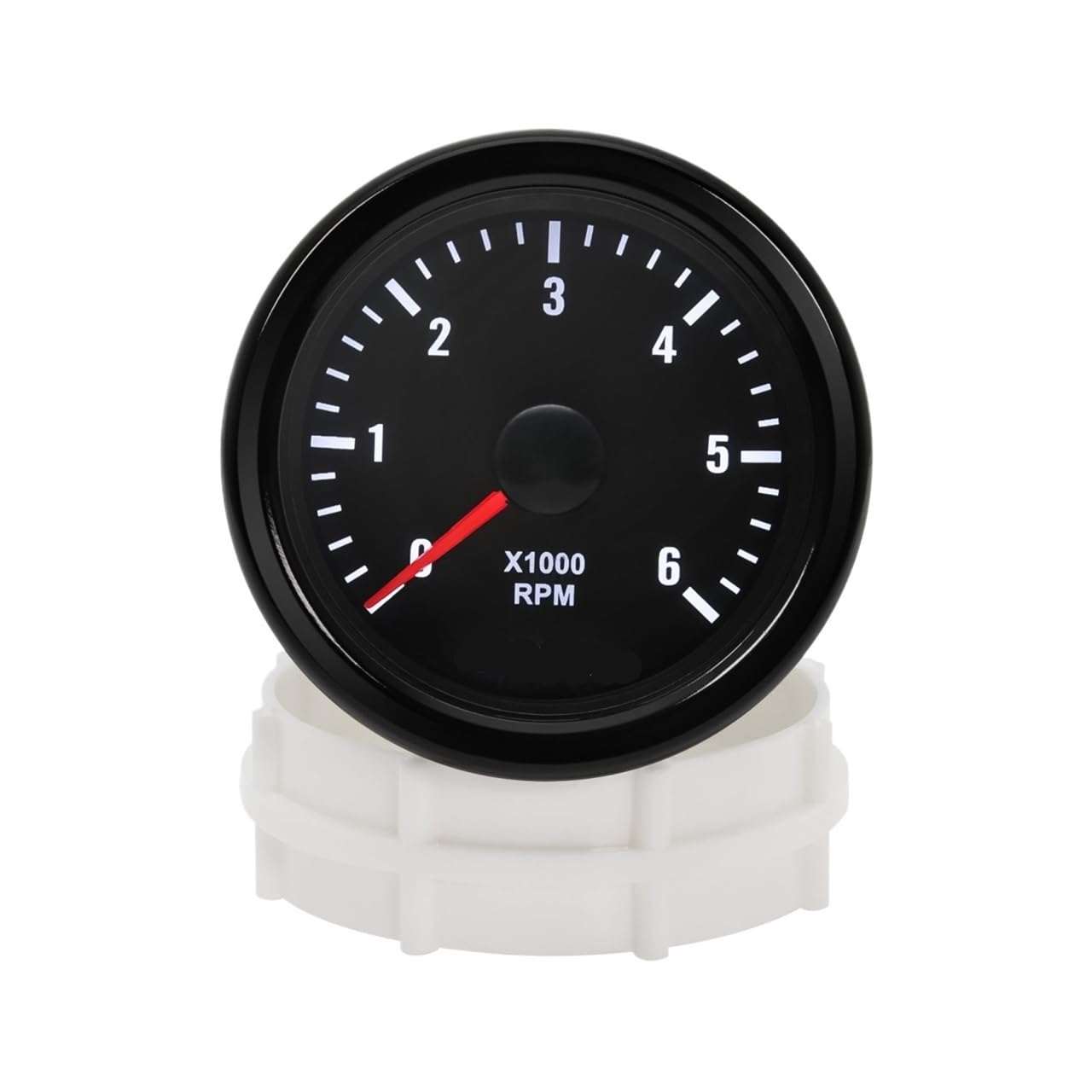 Contachilometri digitale Contagiri elettrico da 2" 52 mm, 0-6000 giri/min, retroilluminazione bianca, per cilindri da 1 a 20, per motore per diesel da 12 V