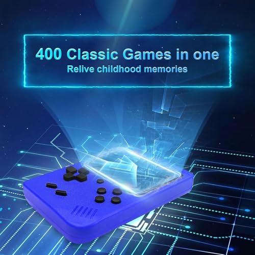 Handheld Game Console,Portable Gaming System with 400+ Classic Games,3.0" LCD Screen,Retro Game Console Support TV Connection & 2 Players for Kids Adults(Blue) - Image 6
