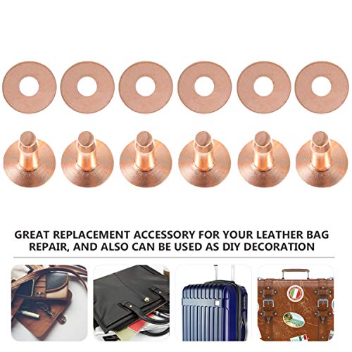Exceart Kit de Rebites e Rebarbas de Cobre com 20 Conjuntos de Rebites de Couro Rebites de Cobre Kit
