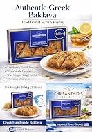 Chrisanthidis Delights Griechisches Baklava – Traditionelles Sirupgebäck mit Nüssen – Mediterranes Dessert – Handgemachte Süßigkeit – 580g – Ansicht 4