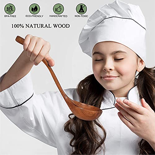 Wooden Spoons For Cooking, Kitchen Utensils Set, Natural Teak Wood Spoon And Spatula For High Heat Stirring,Cooking Spoons Wooden Spatula For Nonstick Cookware (8) #TOP5