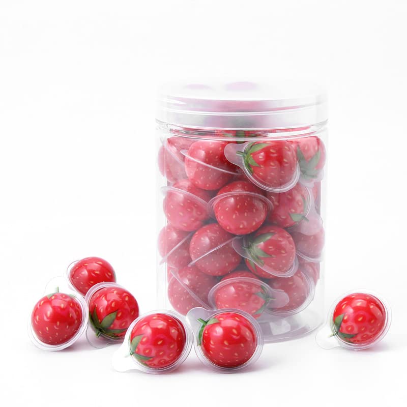 Gummy Candy, Fruity Jelly Gummies, Earth Gummy Candy Sweet Planet Gummies Fruit Snack Individually Wrapped 30 pcs (Strawberry)