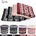 Tgirls Winter Neck Warmer for Women Neck Gaiter Snowflake Thick Windproof Scarf Ski Face Mask Cover Tube Circle Scarves for Men (Dark Red)