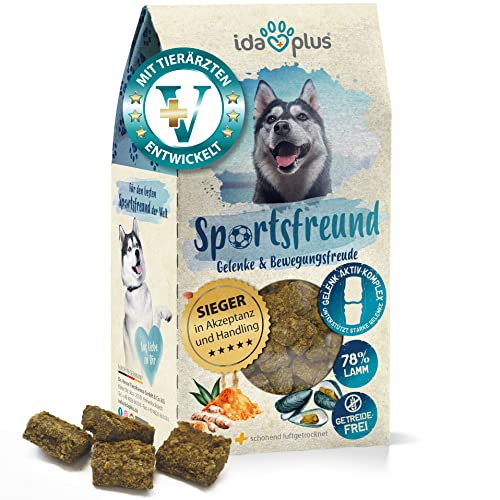 Ida Plus Ami de Sport - pour Les articulations des Chiens Fortes - La Moule aux lèvres Vertes et Le Curcuma soutient Les articulations, la Fonction articulaire et la mobilité Cover