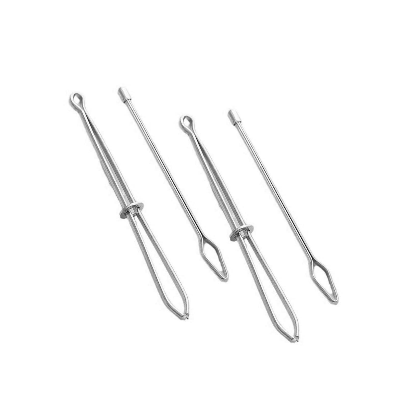 Hsyzygian Metal Drawstring Threader Tweezers Elastic Cord Threading Clip Easy Quick Threading Tool for Garment Repair Sewing Craft Elastic Clip