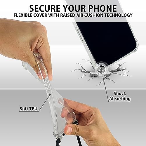 MyGadget Strap Case for Apple iPhone Xs Max, Crossbody Phone Cover, TPU Silicone Case with Neck Holder - Image 3