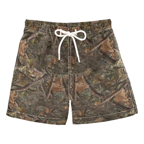 Boys Swim Trunks 2-12 Years Board Shorts Little Boys Camouflage Forest Quick Dry Beach Swimwear Shorts