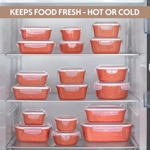 Image of Borosil 1.04 L Kube Pink Food Storage Container with Air Tight Lid | Rectangle Shape Borosilicate Glass Organiser | Microwave & Dishwasher Safe | For Fridge, Kitchen Storage