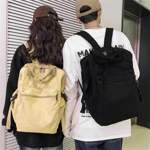 Image of MaxxCloud Vintage Denim Laptop Backpack Casual Canvas Daypack Handbag Purse Lightweight Rucksack Shoulder Bag