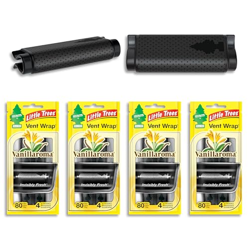 Image of LITTLE TREES Car Air Freshener | Vent Wrap Provides Long Lasting Scent, Invisibly Fresh | 16 Air Fresheners | Vanillaroma