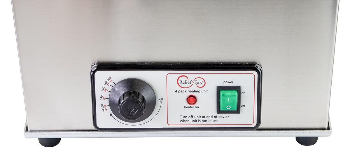 Relief Pak Heating Unit with Metal Top, 4-Pack Capacity, Stationary, 110V