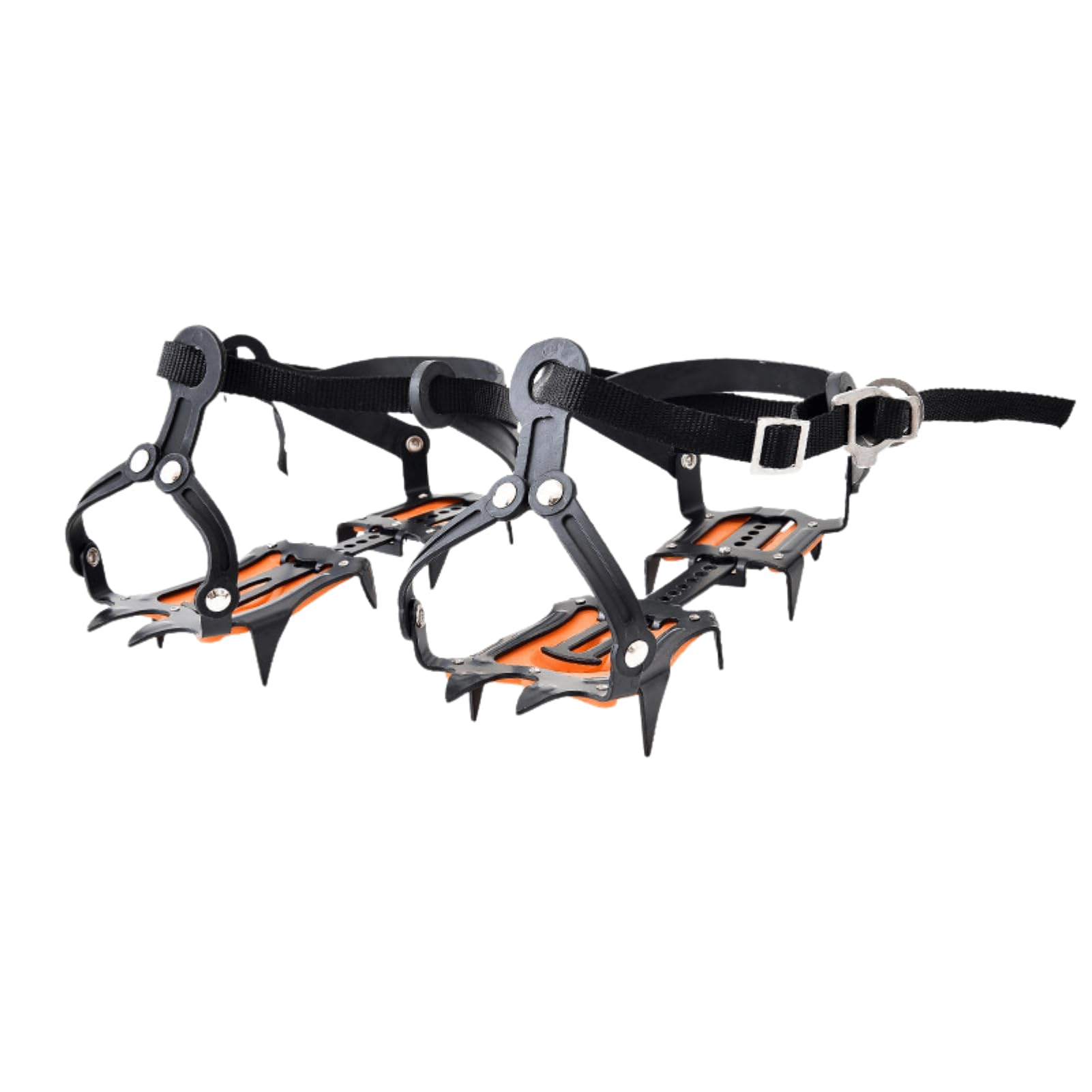 10 Spikes Steigeisen Eisklampen verstellbar 19-28cm für Größe 35-45