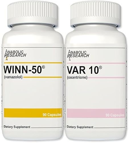 Anabolic Research Combo de fuerza, resistencia y energía - (mejora de fuerza) - Winn-50, VAR 10-180 cápsulas - 1 mes de suministro - 2 botellas
