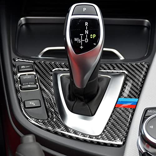 Image of Car Gear Shift Panel Trim Carbon Fiber Decal Center Console Sticker fits for BMW F30 F31 F34 3GT F32 F33 F36 2012-2019 Accessories - 330e NOT FIT
