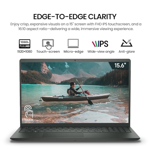 Image of Dell Inspiron 15 2026 Touchscreen Laptop, 15.6 inch FHD IPS Display, AMD Ryzen 5 6-Core Processor, 64GB RAM, 2TB SSD, Windows 11 Pro, Copilot AI, 10-Key Numeric Keypad, Wi-Fi 6, Student & Business