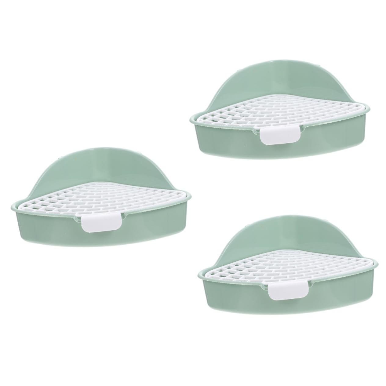 INOOMP 3pezzi Lettiera per Domestici per Conigli Cavia e Criceti Design Antischiuma e Facile Colore Menta per Abituare Bisogni Domestici