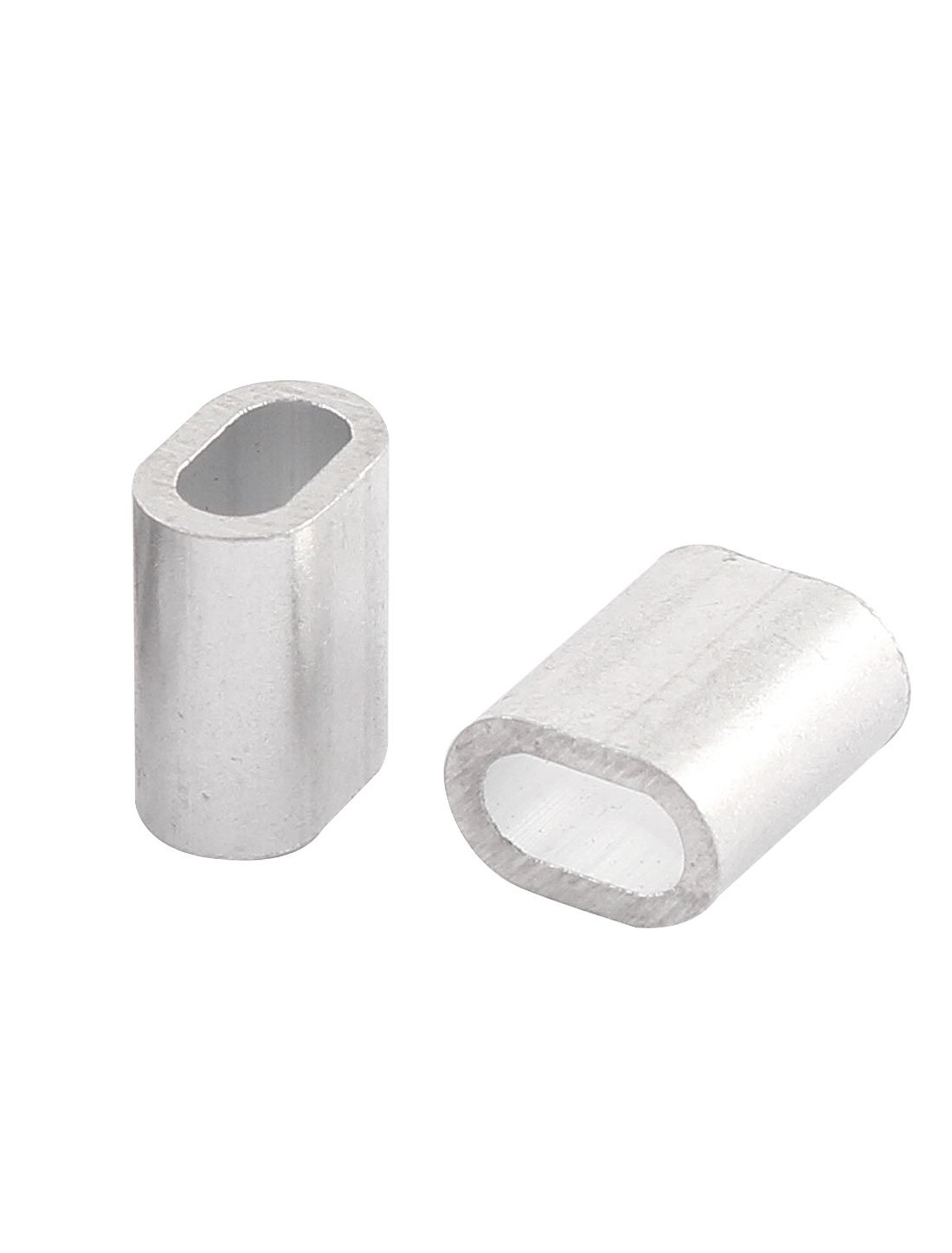 Aexit Oval Aluminum Sleeves Clamps for 3mm Wire Rope Swage Clip 50pcs (51c82d74fd68f0ab6221985f80016df7)