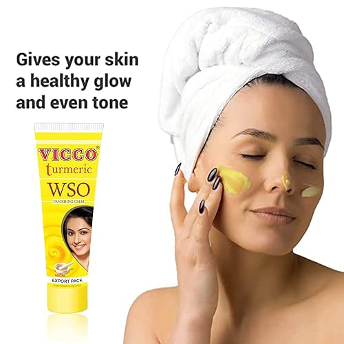 Miniatura 2 de Vicco Turmeric WSO Vanishing Cream - Paquete de 4 (60 gm cada uno) - Especialmente embalado y exportado