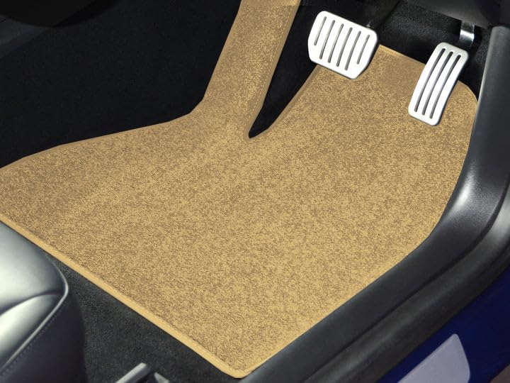 Tailored Car Mat Set Compatible/Replacement for Honda Jazz (2002-2008) Ultimate Carpet Mats In Beige, Super, Super Hard Wearing, Non-Slip