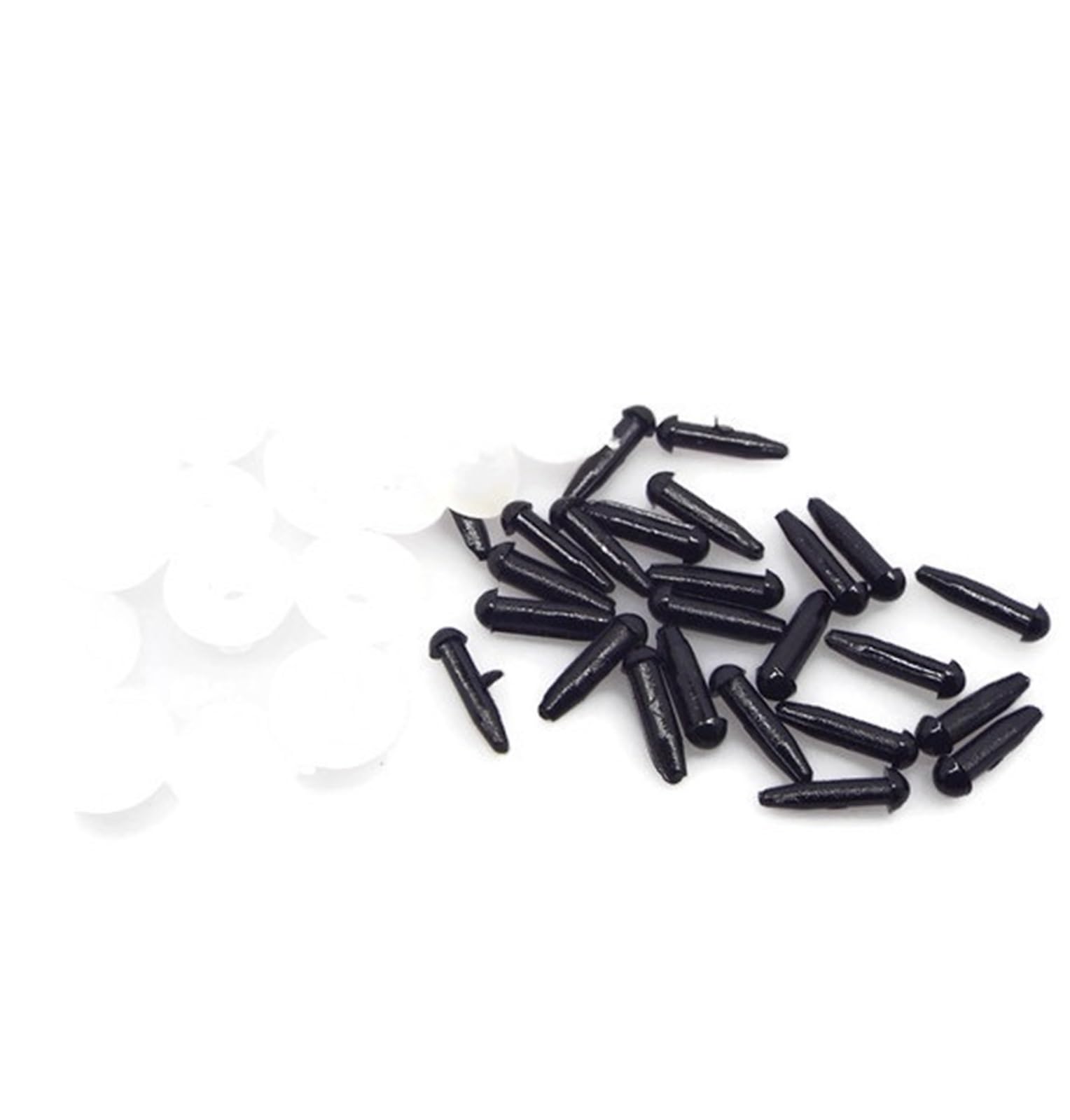1,8/2/2,5/3/3,5/4/5/6 mm schwarze Tieraugen aus Kunststoff for Basteln von Puppen for Häkeln von Stofftier-Zubehör bestanden EN71(50 sets (100pcs),1.8mm)