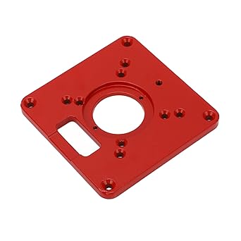 Router Table Insert Plate, Aluminum Alloy High Accuracy Trimming Machine Flip Board for Drilling