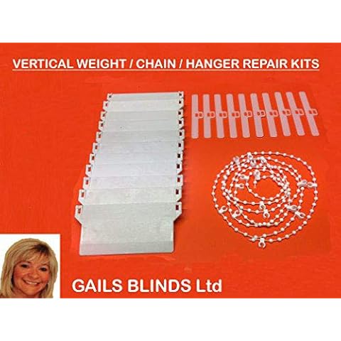 Vertical Blind Spares & Repairs - Weights + Hangers + Chain For 89mm or 3.5" Inch Blinds (30) Cover