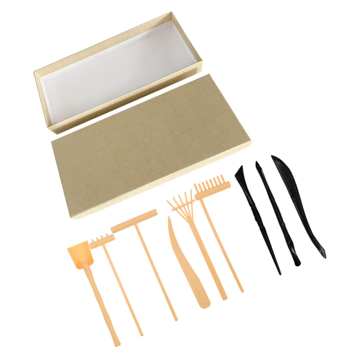 BRIGHTFUFU Miniature Zen Garden Rake 10pcs Kit for Desk Decor Craft Tools Zen Garden Accessories DIY Sand Table Toys