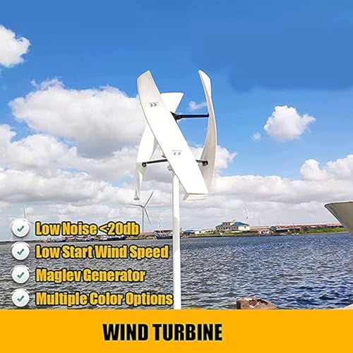 Kit generador de turbina eólica con Controlador de Carga, Equipo productor de Electricidad Vertical, Kit generador de turbina eólica Vertical de 5000 W y 48 V con Controlador: Sistema comple