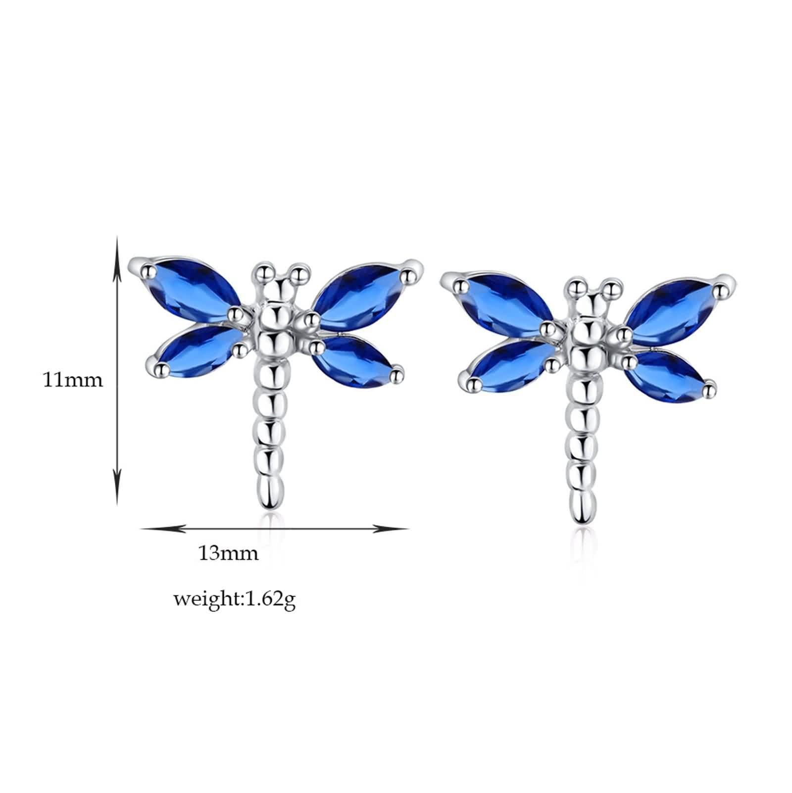 YDYDTTKD Kolczyki wkrętki z 14-karatowego białego złota, kształt ważki z wkrętem do chrząstki Moissanite Helix dla kobiet