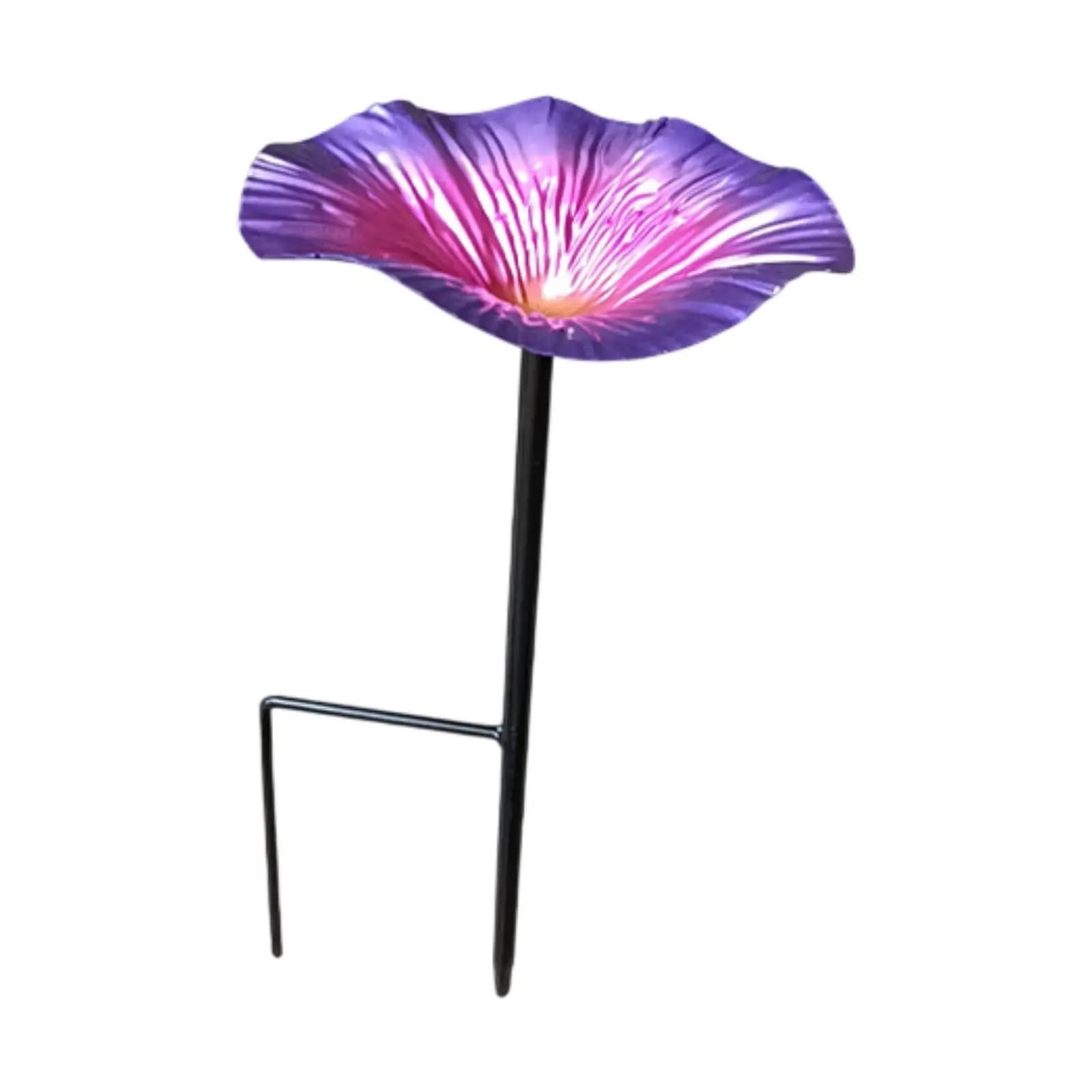WJLYDM Bird Bath Detachable Pole Iron 9.84inchx5.51inch Ornament Ground Stake Decoration For Lawn Pathway Courtyard Lover Backyard