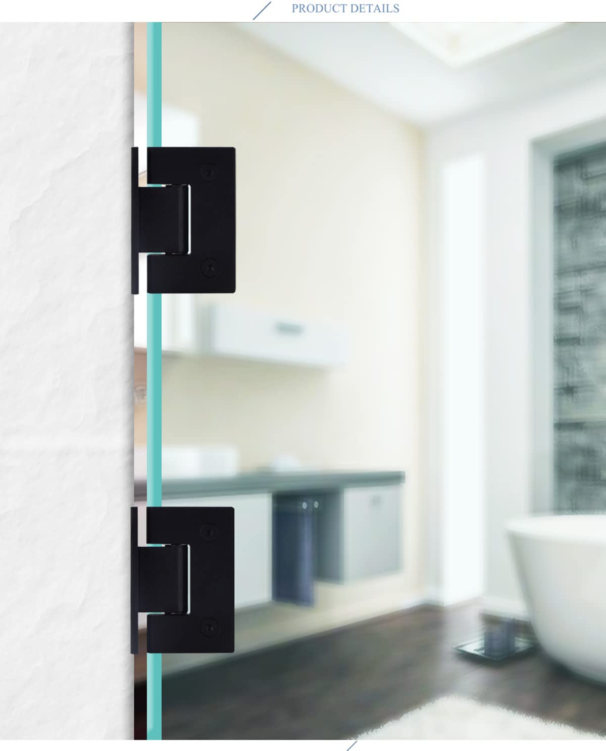 WANLIAN Heavy Duty 90 graden glazen deur kast vitrine kast klem glazen douchedeuren scharnier vervangende onderdelen muur-tot-glas (zwart WANLIAN Heavy Duty 90 graden glazen deur kast vitrine kast klem glazen douchedeuren scharnier vervangende onderdelen muur-tot-glas (zwart