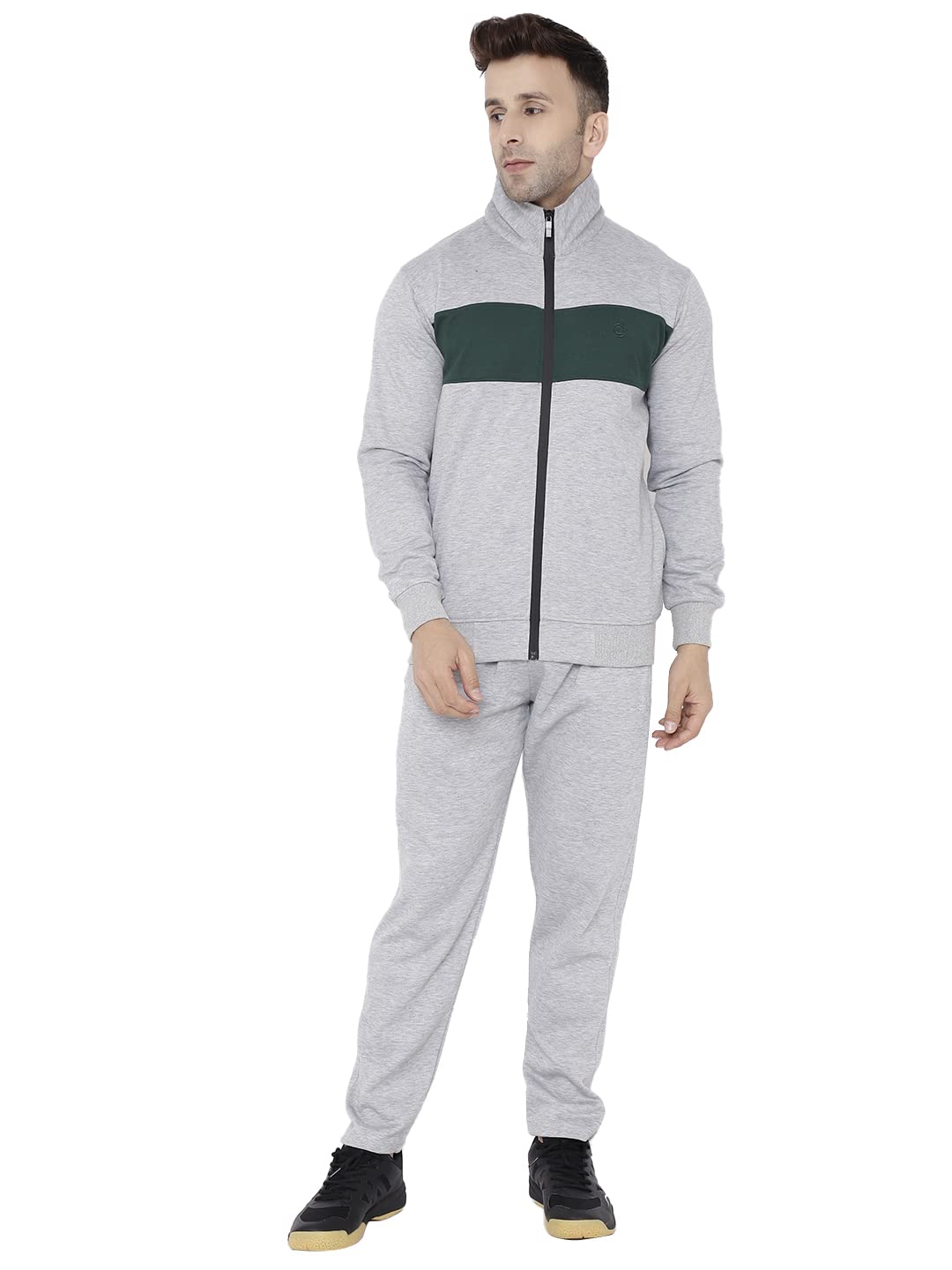 CHKOKKO Men Winter Track Suit Zipper Set