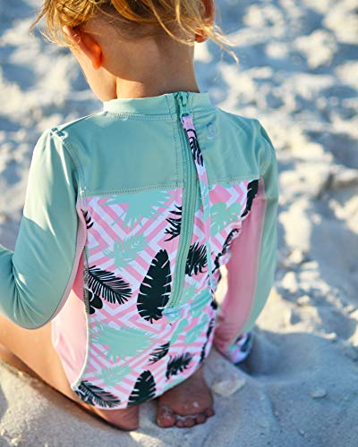 SwimZip® Girls' Long Sleeve One-Piece Swimsuit with UPF 50+ Sun Protection3
