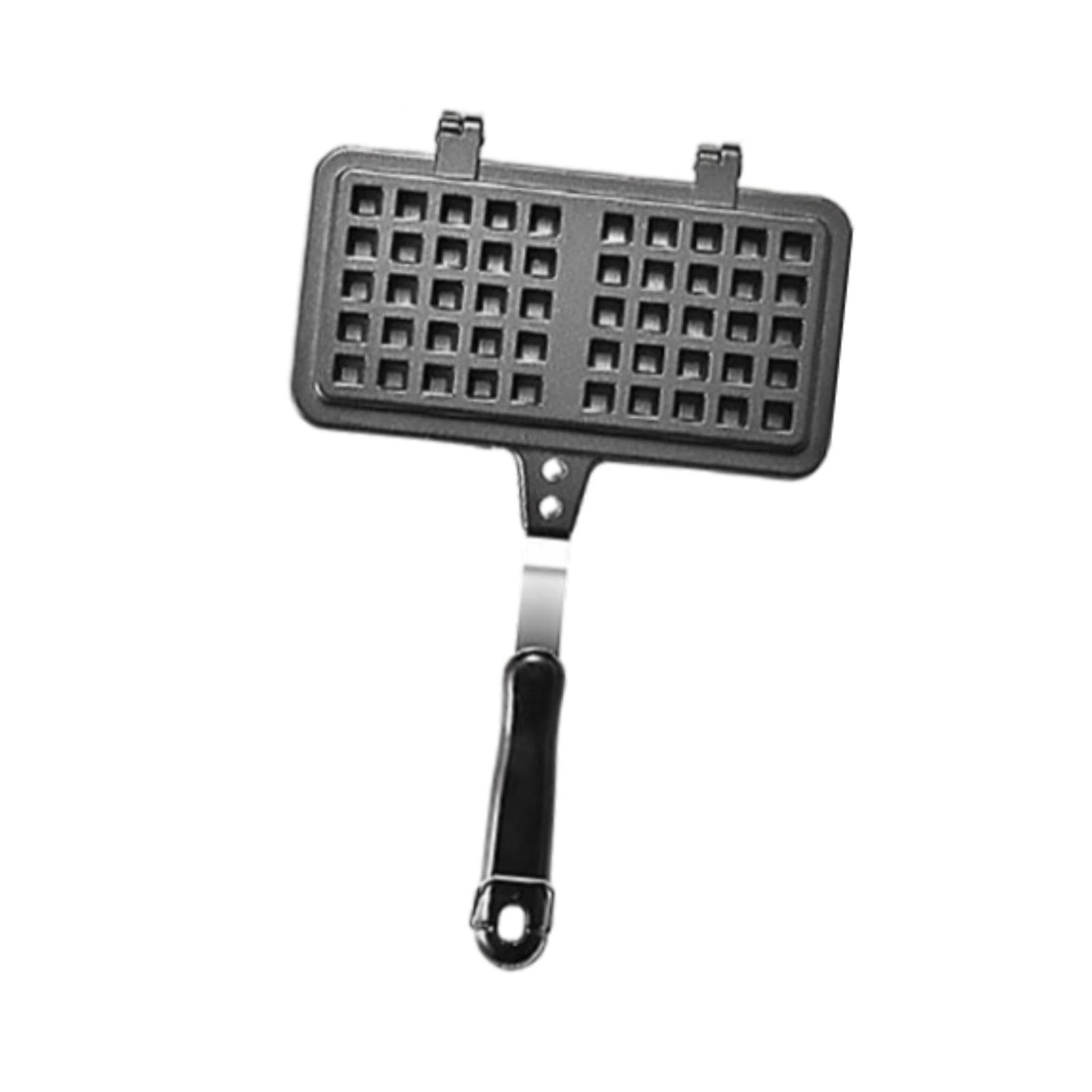 Sharplace Gaufrier en fonte, gaufrier, outil de cuisson antiadhésif, poêle à gaufres, gaufrier de camping pour cuisinières de cuisine, cuisson de crêpes