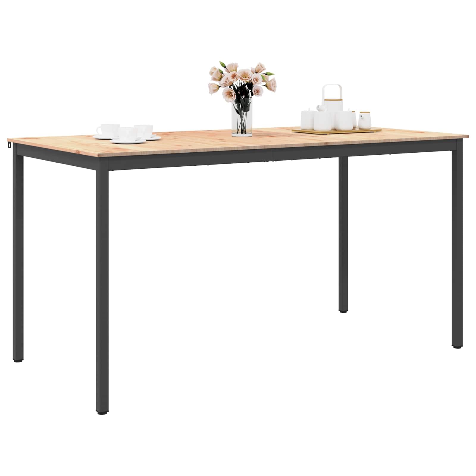 Vidaxl Bar Table Natural 200 X 100 X 105 Cm Solid Pine Wood