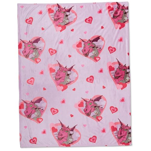 Shrek Donkey & Dragon Bedding Super Soft Plush Cozy Throw Blanket 46 in x 60 in (Officially Licensed Product) by Franco Collectibles