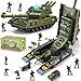 Homaisson Military Tank Toy Set: Tank Battle Army Toys with 6 Army Vehicles Trucks Helicopter|Military Tank Toy with Realistic Light Sound and Launcher, 10 Army Men Playset Gift for Boys Girls Kids