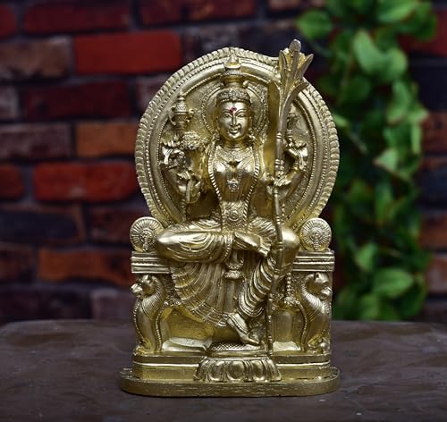 Estatua Sri Lalitha Tripura Sundari Devi 7 pulgadas miniatura 5