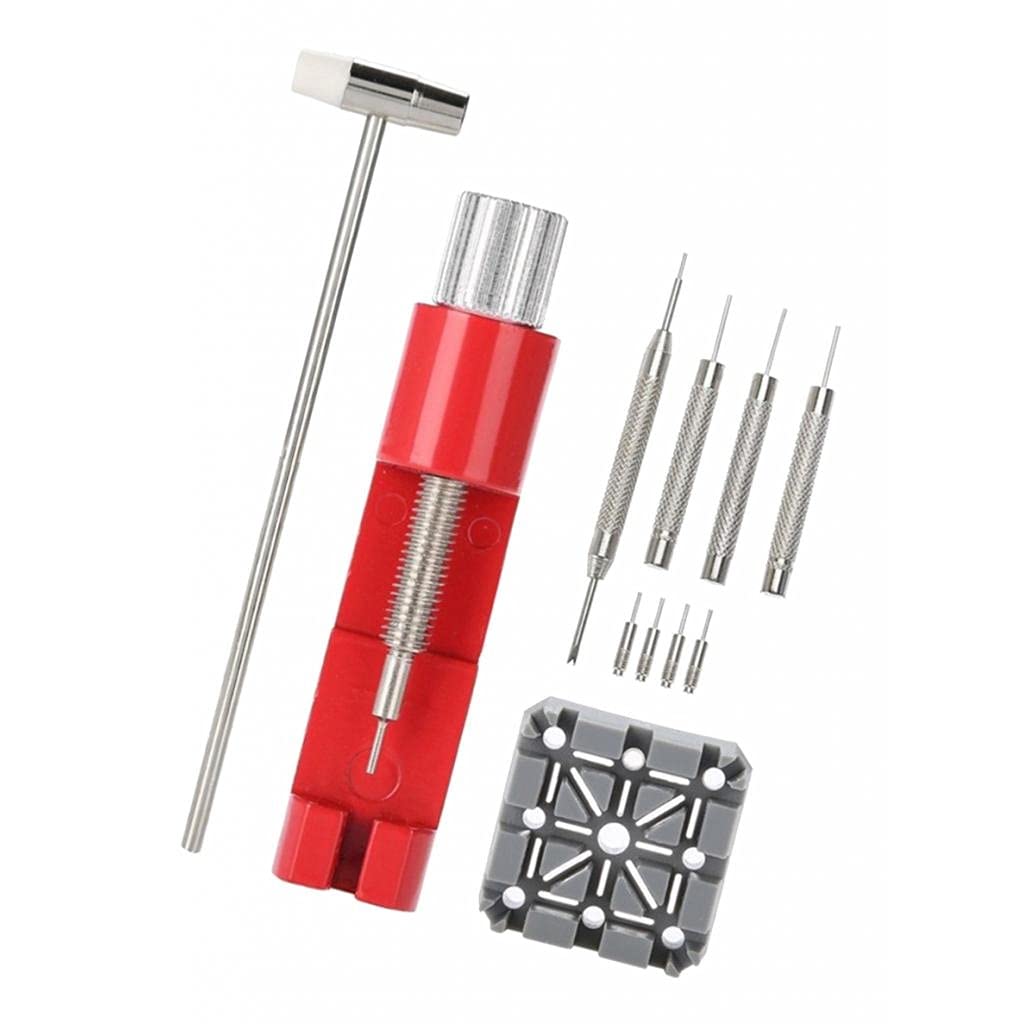 11x Pro Watch Repair Tools Regulowany ściągacz ogniw Młotek Sprężyny Pręty Narzędzie Naprawa