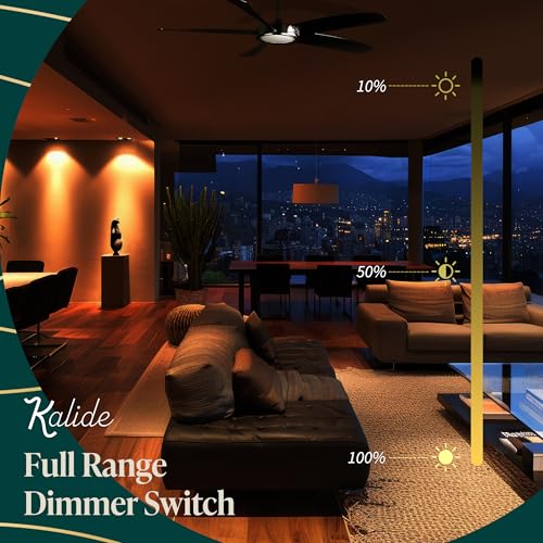 Topgreener TGDSFS3-W Kalide Combo Dimmer Switch With 3-Speed Fan Control For Dimmable 200W Led/Cfl Lights And Fan Combination Switch thumb #4