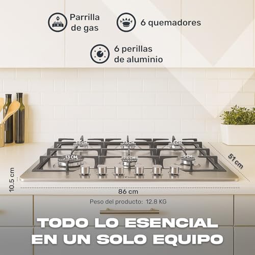 Reviews de Estufa de 6 Quemadores , listamos los 10 mejores. 2 Estufa de 6 Quemadores marca GUTSTARK (2)
