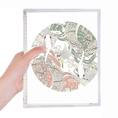 Carnet de notes en spirale Ukiyo-e motif carpe et oiseaux pour dessin