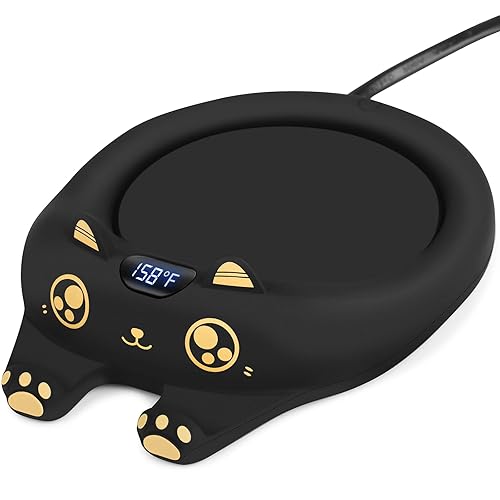 PUSEE Mug Warmer,Coffee Warmer for Desk Candle Warmer Auto Shut Off,Coffee Cup Warmer with 3 Temp Settings,Electric Beverage Warmer Plate for Coffee,Tea,Water Milk and Cocoa(Not Include Cup)