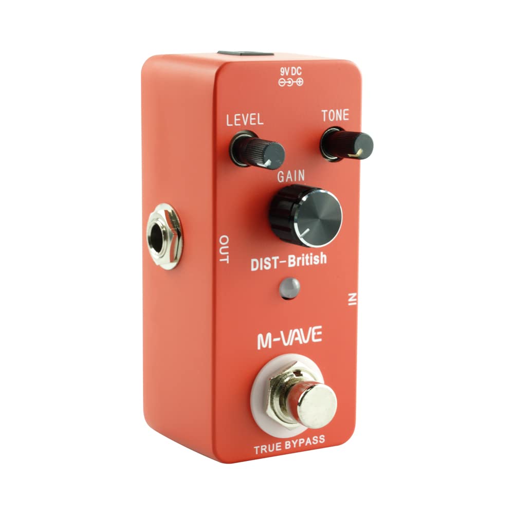 M-Vave Dist-British Pedal - Distorsion avec une tonalité "Marshall" britannique classique