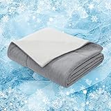Deconovo Cooling Comforter – Dual-Sided Cool Technology, Lightweight & Breathable – Cold Touch Fabric for Hot Sleepers & Night Sweats – Oeko-TEX Certified (Grey, King 90x108 Inch)