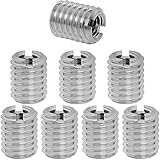 Thread Reducing Nut LUORNG 8PCS Female M5 to Male M8 12mm / 0.47inch Length Stainless Steel Pipe Fitting Reducer Adapter Fastener Accessory, Self Tapping Thread Insert