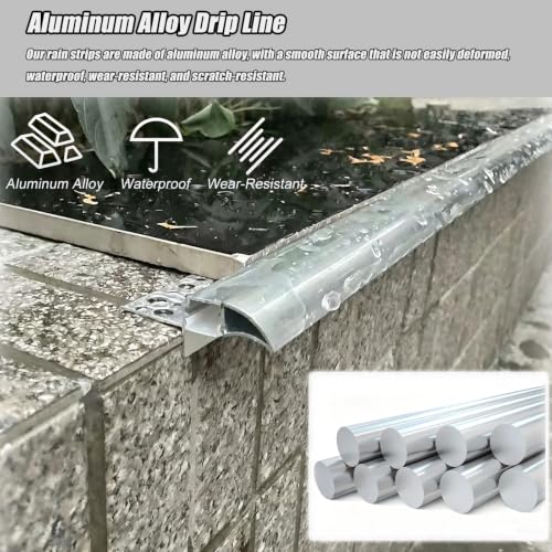 Protectores de lluvia para puertas con bordes de goteo 4